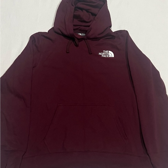 The North Face Box Logo Red Maroon Hoodie - Picture 1 of 3
